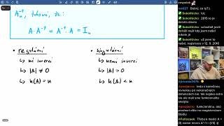VŠ - Lineární algebra: Inverzní matice a maticové rovnice (10. stream)